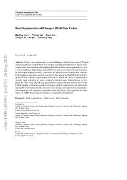 Road Segmentation with Image-LiDAR Data Fusion