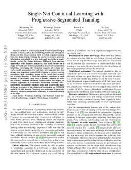 Single-Net Continual Learning with Progressive Segmented Training (PST)