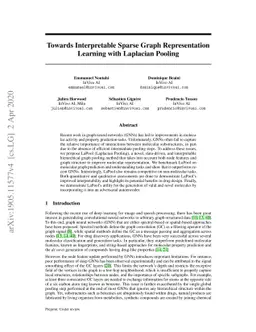 Towards Interpretable Sparse Graph Representation Learning with
  Laplacian Pooling