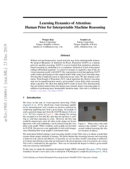 Learning Dynamics of Attention: Human Prior for Interpretable Machine
  Reasoning