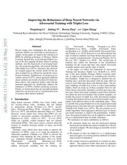 Improving the Robustness of Deep Neural Networks via Adversarial
  Training with Triplet Loss