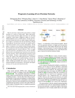 Progressive Learning of Low-Precision Networks