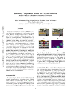 Combining Compositional Models and Deep Networks For Robust Object
  Classification under Occlusion