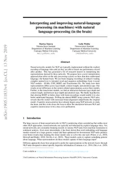 Interpreting and improving natural-language processing (in machines)
  with natural language-processing (in the brain)