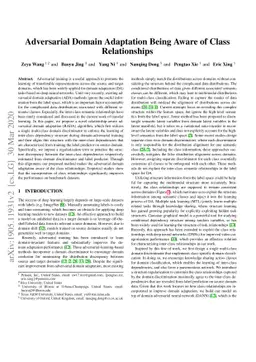 Adversarial Domain Adaptation Being Aware of Class Relationships