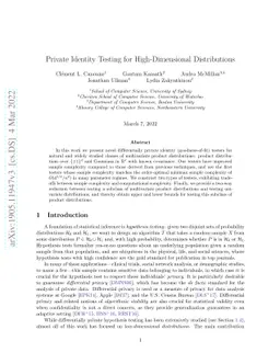 Private Identity Testing for High-Dimensional Distributions