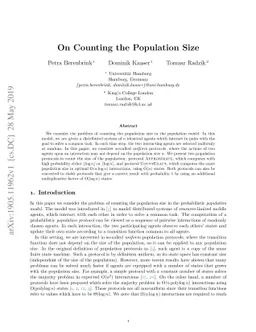 On Counting the Population Size