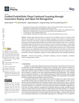 Unified Probabilistic Deep Continual Learning through Generative Replay
  and Open Set Recognition