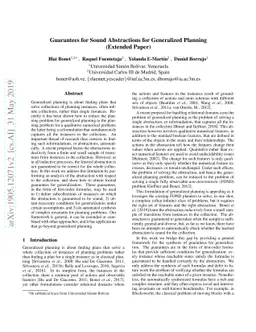 Guarantees for Sound Abstractions for Generalized Planning (Extended
  Paper)