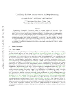 Certifiably Robust Interpretation in Deep Learning