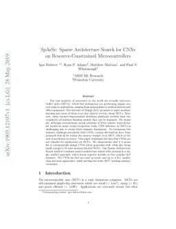 SpArSe: Sparse Architecture Search for CNNs on Resource-Constrained
  Microcontrollers