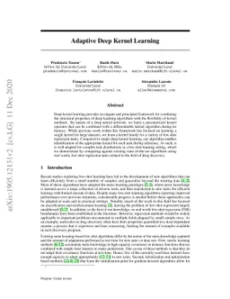 Adaptive Deep Kernel Learning