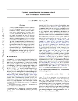 Optimal approximation for unconstrained non-submodular minimization