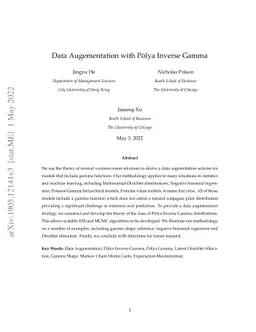 Data Augementation with Polya Inverse Gamma