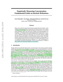 Empirically Measuring Concentration: Fundamental Limits on Intrinsic
  Robustness