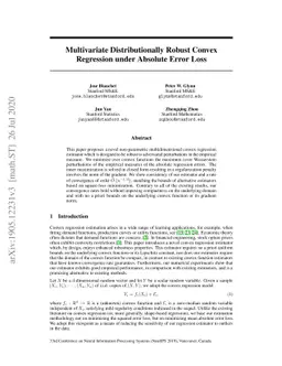 Multivariate Distributionally Robust Convex Regression under Absolute
  Error Loss