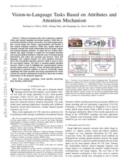 Vision-to-Language Tasks Based on Attributes and Attention Mechanism