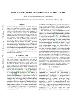 Image Denoising with Graph-Convolutional Neural Networks