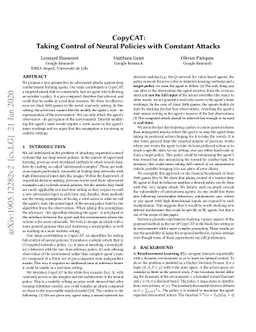 CopyCAT: Taking Control of Neural Policies with Constant Attacks