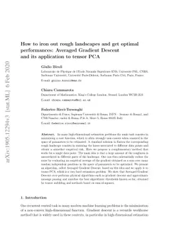 How to iron out rough landscapes and get optimal performances: Averaged
  Gradient Descent and its application to tensor PCA