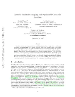 Nyström landmark sampling and regularized Christoffel functions