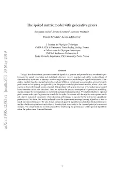 The spiked matrix model with generative priors