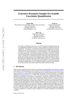 Generative Parameter Sampler For Scalable Uncertainty Quantification