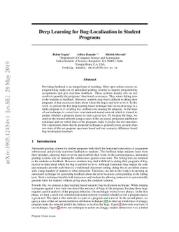 Deep Learning for Bug-Localization in Student Programs