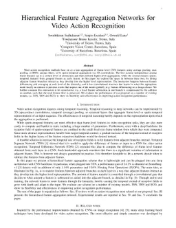 Hierarchical Feature Aggregation Networks for Video Action Recognition