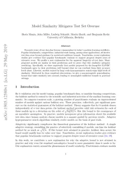 Model Similarity Mitigates Test Set Overuse