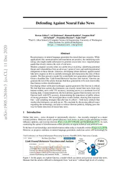 Defending Against Neural Fake News