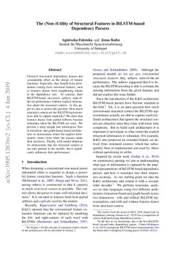 The (Non-)Utility of Structural Features in BiLSTM-based Dependency
  Parsers