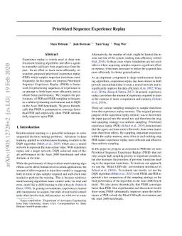 Prioritized Sequence Experience Replay