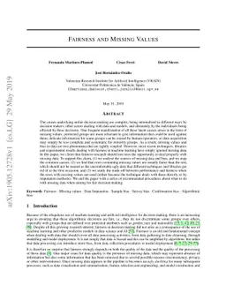 Fairness and Missing Values