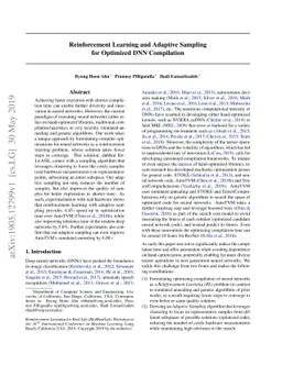 Reinforcement Learning and Adaptive Sampling for Optimized DNN
  Compilation