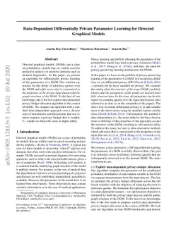 Data-Dependent Differentially Private Parameter Learning for Directed
  Graphical Models