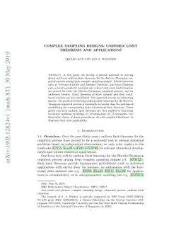 Complex sampling designs: uniform limit theorems and applications