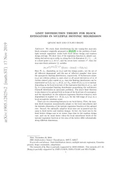 Limit distribution theory for block estimators in multiple isotonic
  regression