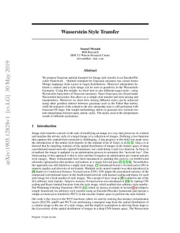 Wasserstein Style Transfer