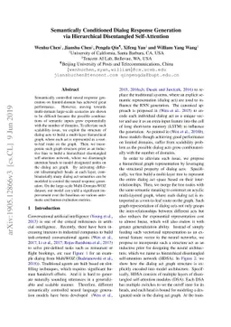 Semantically Conditioned Dialog Response Generation via Hierarchical
  Disentangled Self-Attention