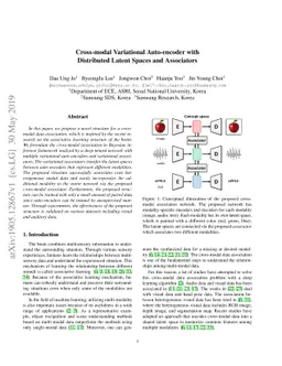 Cross-modal Variational Auto-encoder with Distributed Latent Spaces and
  Associators