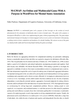 M-GWAP: An Online and Multimodal Game With A Purpose in WordPress for
  Mental States Annotation