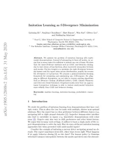 Imitation Learning as $f$-Divergence Minimization