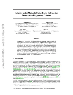 Interior-Point Methods Strike Back: Solving the Wasserstein Barycenter
  Problem