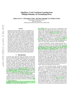 AlignFlow: Cycle Consistent Learning from Multiple Domains via
  Normalizing Flows