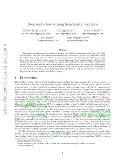 Deep multi-class learning from label proportions