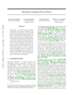 Monotonic Gaussian Process Flow