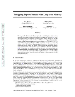 Equipping Experts/Bandits with Long-term Memory