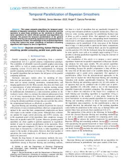 Temporal Parallelization of Bayesian Smoothers