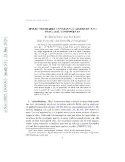 Spiked separable covariance matrices and principal components